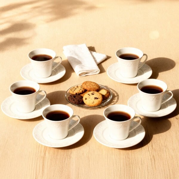 Güral Porselen Bahar Dalı 12 Parça Çay Fincan Takımı