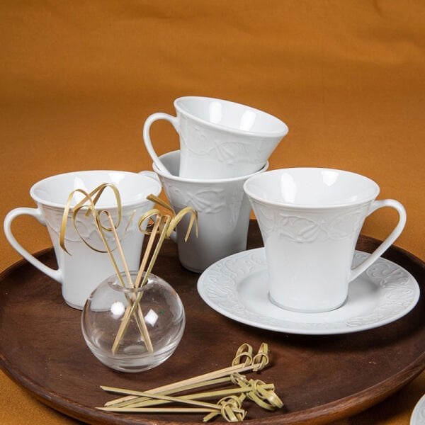 Güral Porselen Bahar Dalı 12 Parça Çay Fincan Takımı