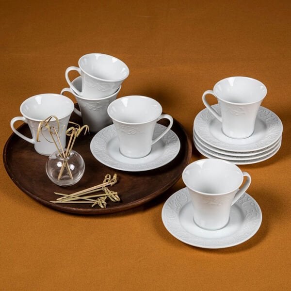 Güral Porselen Bahar Dalı 12 Parça Çay Fincan Takımı