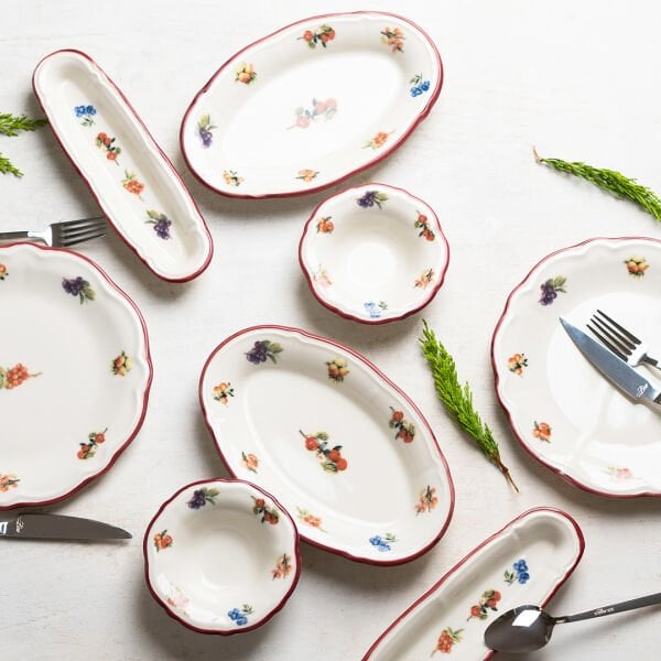 Porser Rustik Grace Fulya 14 Parça Kahvaltı Takımı