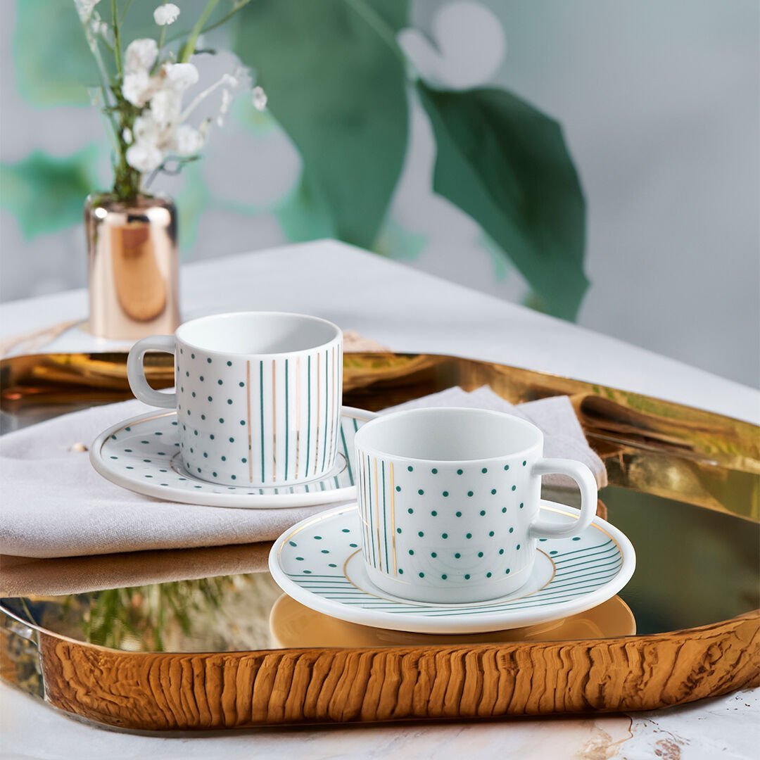 Güral Porselen Mental 12 Parça Kahve Fincan Takımı 6548