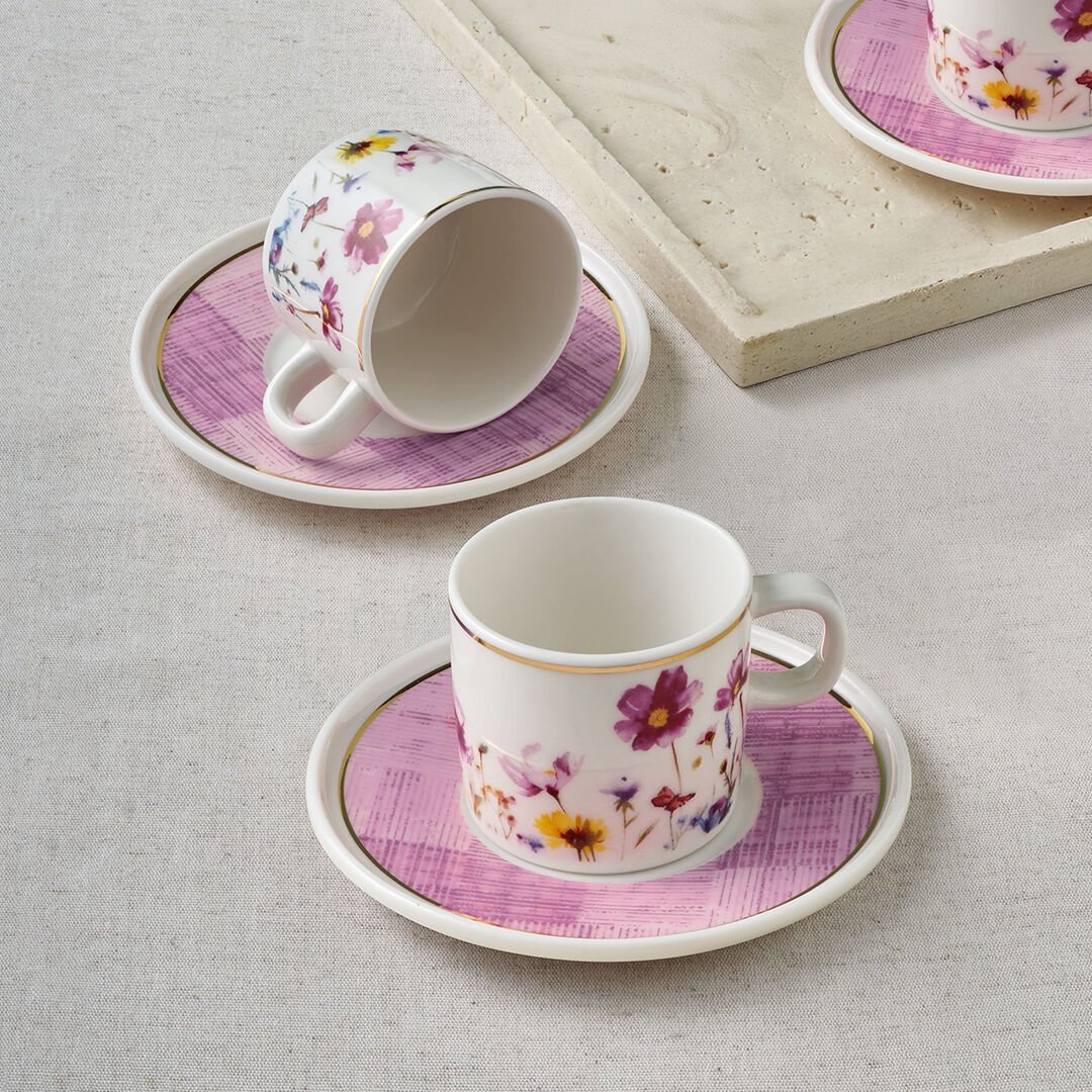 Güral Porselen Mental 4 Parça Kahve Fincan Takımı 7091