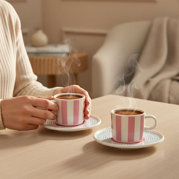 Güral Porselen Mental 4 Parça Kahve Fincan Takımı 6566