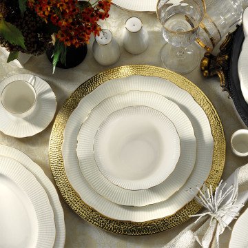 Kütahya Porselen Bone İlay 83 Parça Yemek Takımı