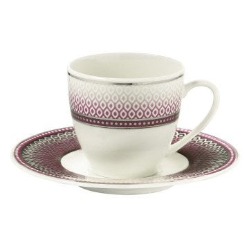 Kütahya Porselen Bone Kalipso 9203 Desen Çay Fincanı