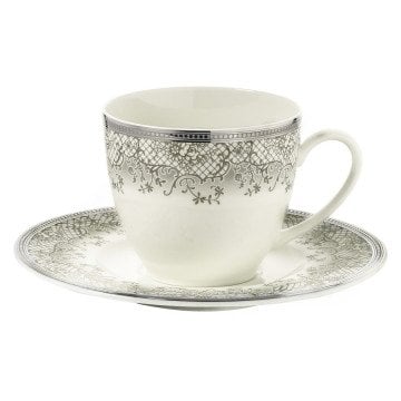 Kütahya Porselen Bone Kalipso 930620 Desen Çay Fincanı