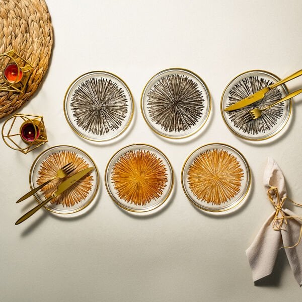 Fecra Mystic 6'lı Pasta Tabağı Seti 16 cm