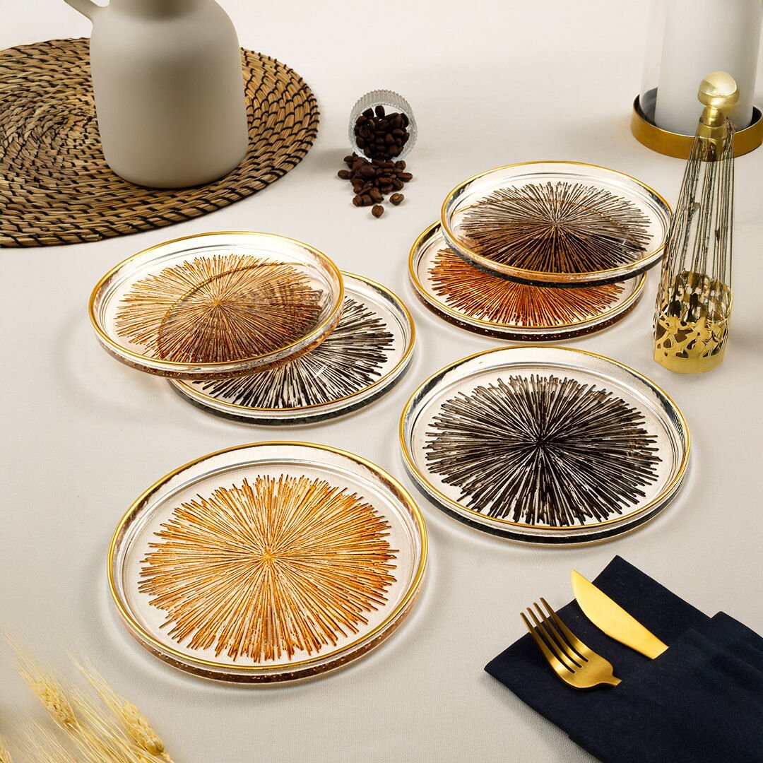 Fecra Mystic 6'lı Pasta Tabağı Seti 16 cm