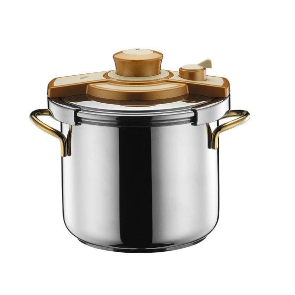 Kütahya Porselen Efes 18 Parça Çelik Güveç Tencere Çeyiz Seti- Gold Kulp