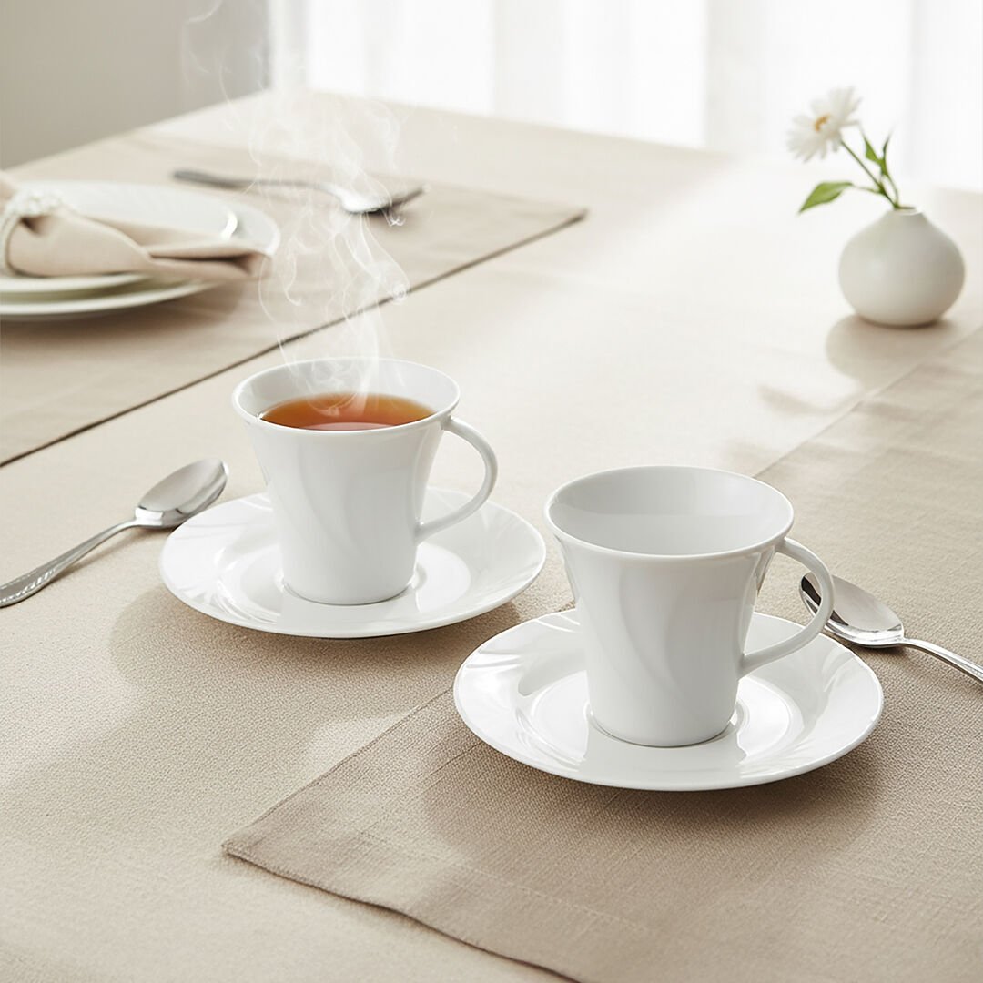 Güral Porselen Soprano 4 Parça Çay Fincan Takımı