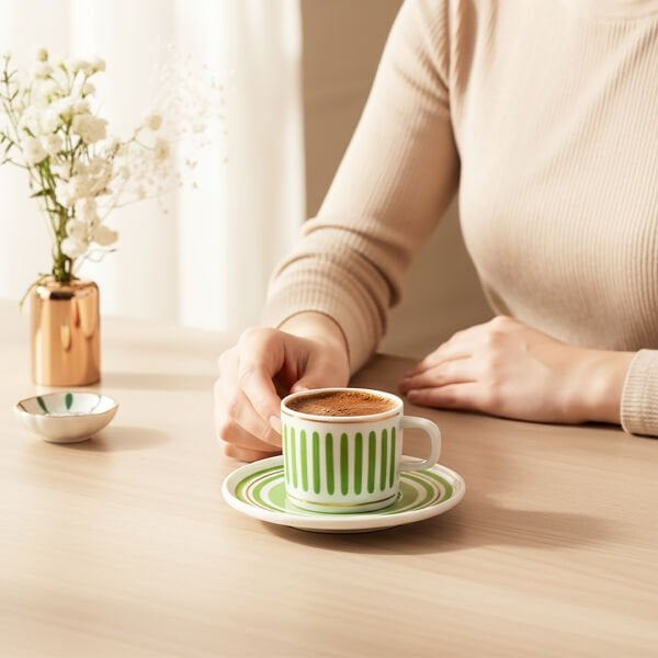 Güral Porselen Mental 4 Parça Kahve Fincan Takımı 6559