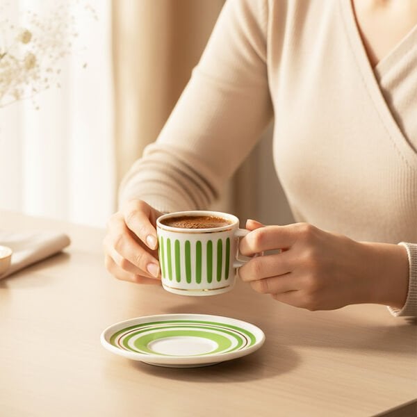 Güral Porselen Mental 4 Parça Kahve Fincan Takımı 6559