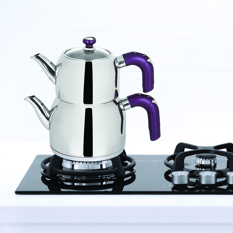 Aryıldız Perge Pruple Mini Pudra Çaydanlık