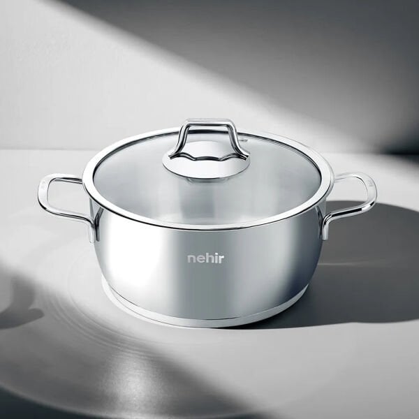 Nehir Silver Klasik 8 Parça Çelik Tencere Seti