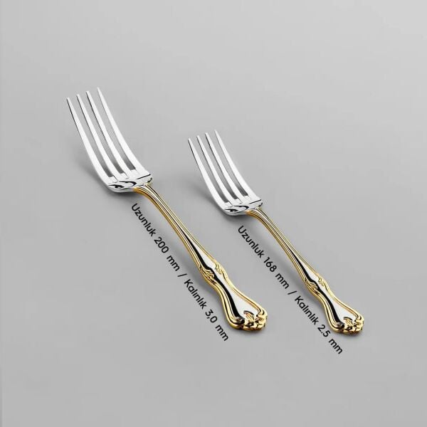 Nehir Lalezar Altın 60 Parça Çatal Kaşık Takımı