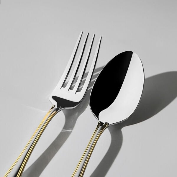 Nehir Lalezar Altın 60 Parça Çatal Kaşık Takımı