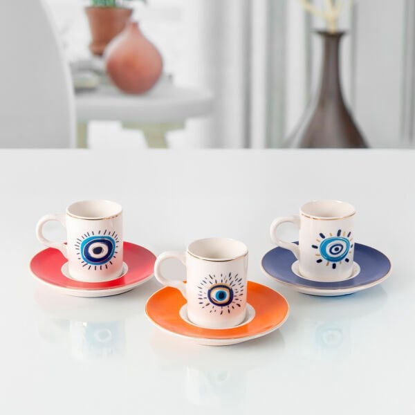 Güral Porselen Atina 12 Parça Kahve Fincan Takımı 6705