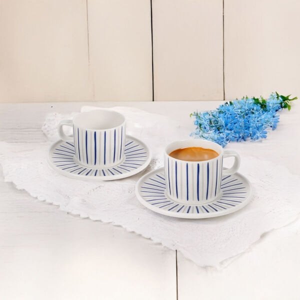 Güral Porselen Mental 4 Parça Kahve Fincan Takımı 6733