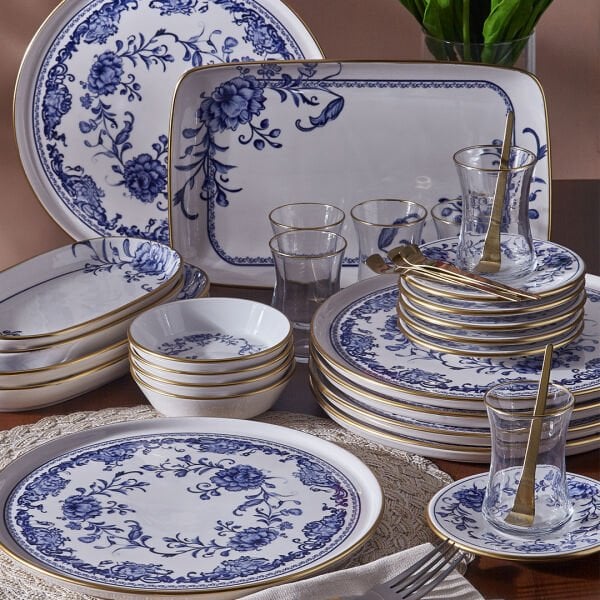 Fecra Wista 35 Parça Gold Fileli Kahvaltı Seti