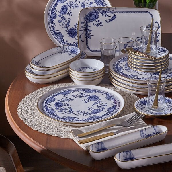 Fecra Wista 35 Parça Gold Fileli Kahvaltı Seti