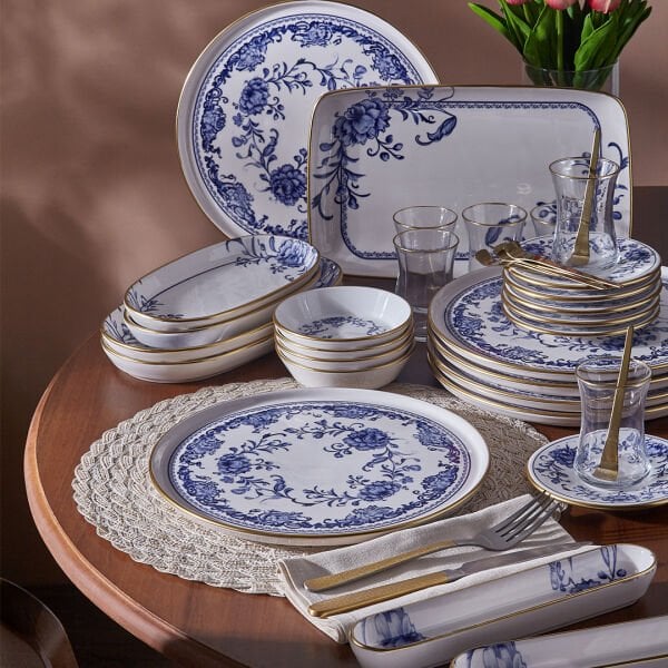 Fecra Wista 35 Parça Gold Fileli Kahvaltı Seti