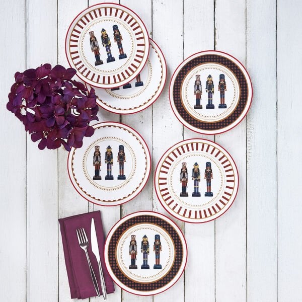 Fecra Kurşun Asker 6 Parça Pasta Tabağı Seti