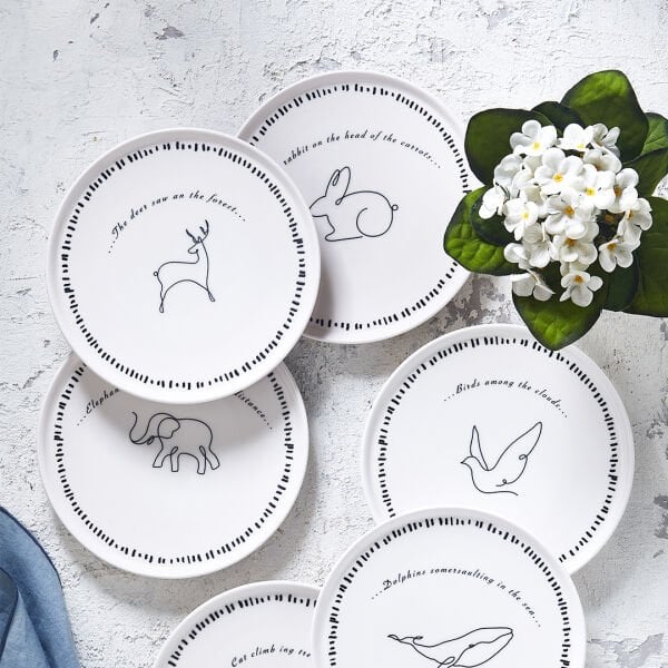 Fecra Animal 6 Parça Pasta Tabağı Seti