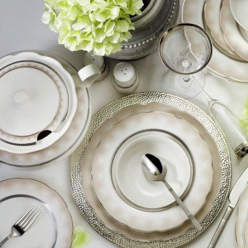Kütahya Porselen Bone Olympos 62 Parça 9282 Desenli Yemek Takım