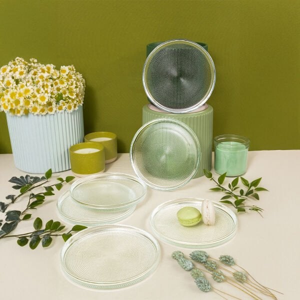 Fecra Loren 6'lı Pasta Tabağı Seti Natürel 16 Cm