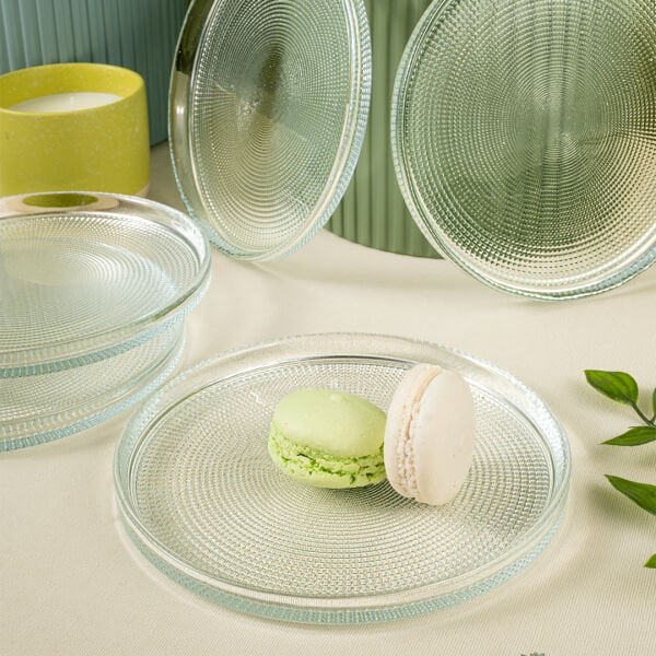 Fecra Loren 6'lı Pasta Tabağı Seti Natürel 16 Cm