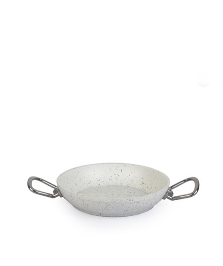 Acar Granit Beyaz Çelik Kulplu 22 Cm Omlet Tavası