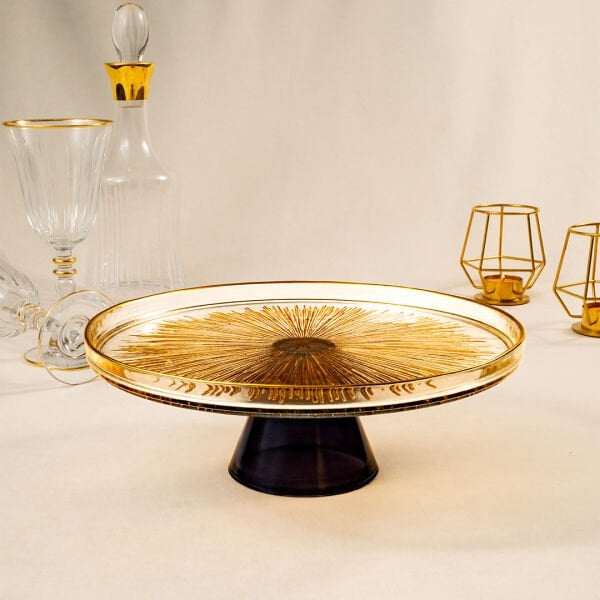 Fecra Mystic Ayaklı Kek Sunum Tabağı 28 Cm