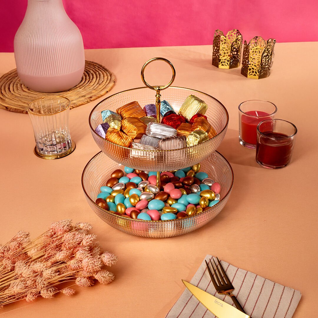 Fecra Loren Katlı Kase Altın Fileli