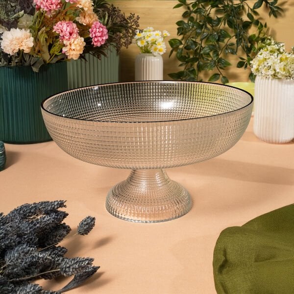 Fecra Loren Ayaklı Kase Siyah Fileli