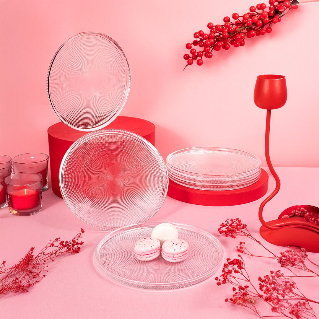 Fecra Loren 6 Parça Servis Seti 21 cm Natürel