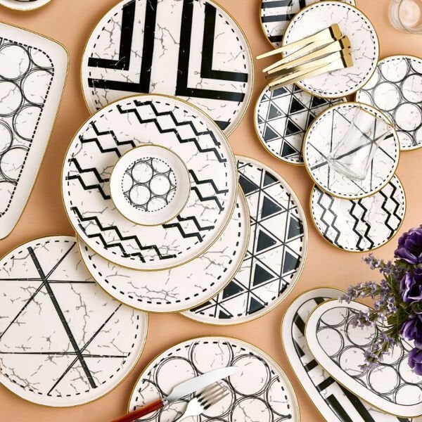 Fecra Feza 35 Parça Gold Fileli Kahvaltı Seti