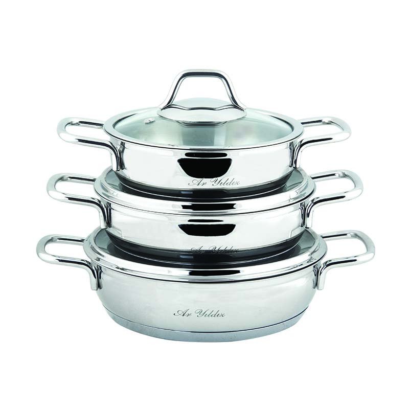 Aryıldız 10001 Cam Sahan Set 6 Parça Metal Sap
