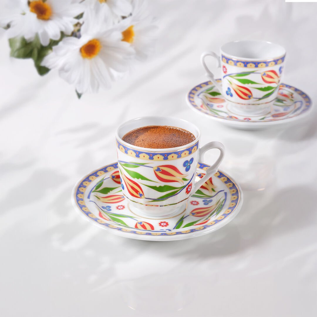 Güral Porselen Sedef 12 Parça Kahve Fincan Takımı 4555