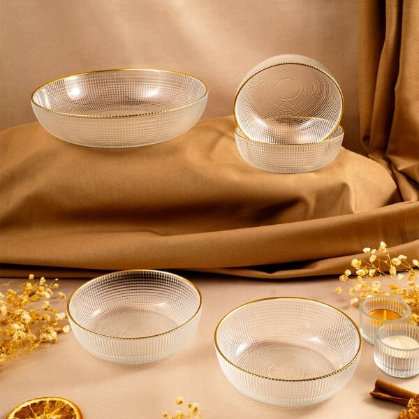 Fecra Loren 5'li Çerez Sunum Seti Gold