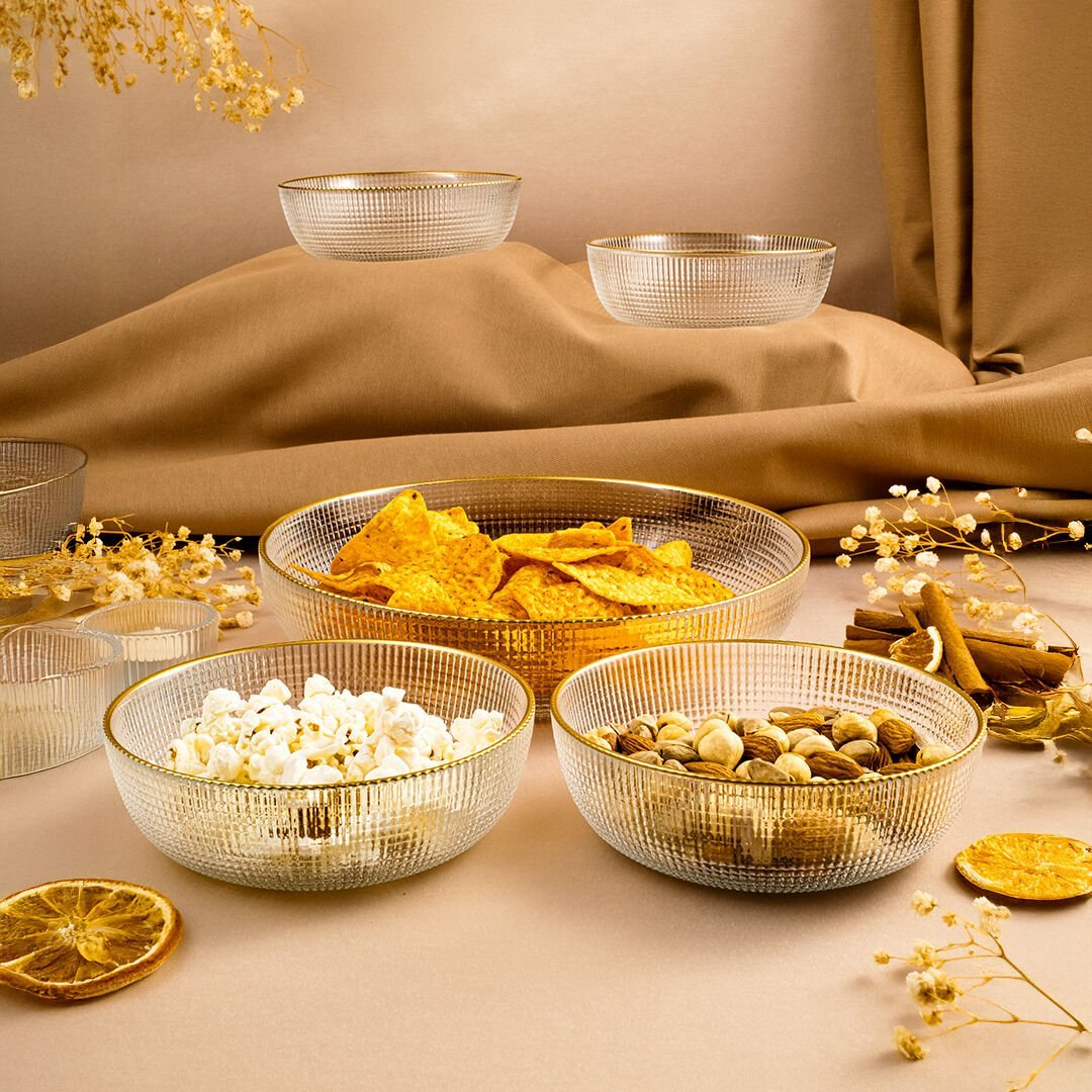 Fecra Loren 5'li Çerez Sunum Seti Gold