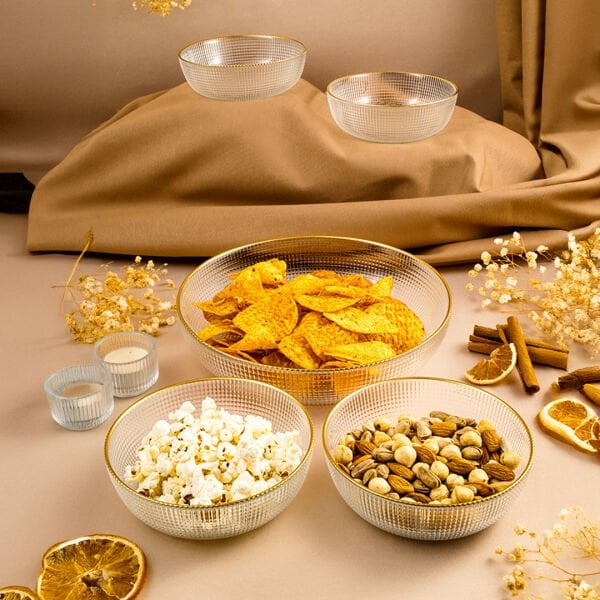 Fecra Loren 5'li Çerez Sunum Seti Gold