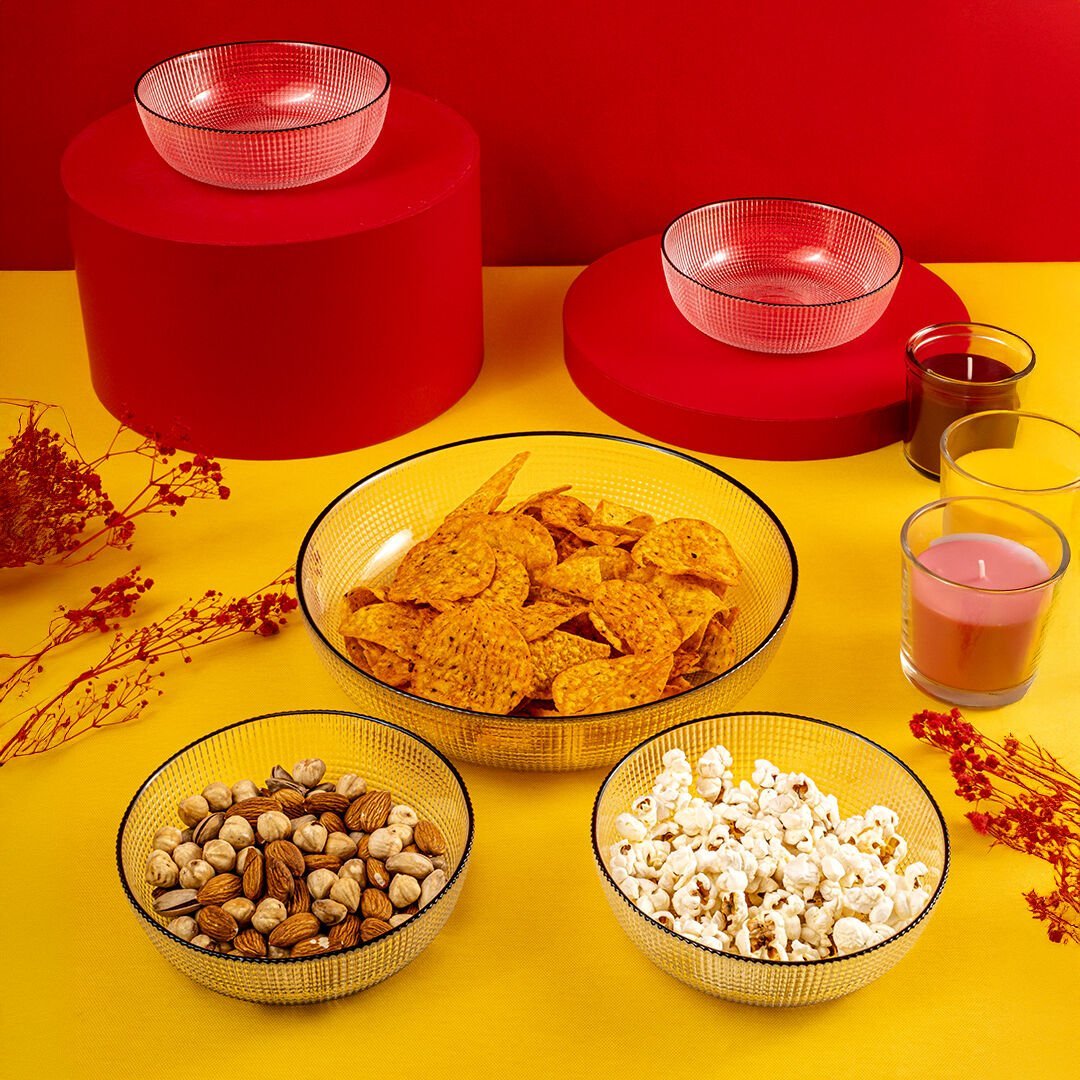 Fecra Loren 5'li Çerez Sunum Seti  Siyah