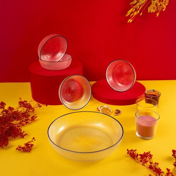 Fecra Loren 5'li Çerez Sunum Seti  Siyah