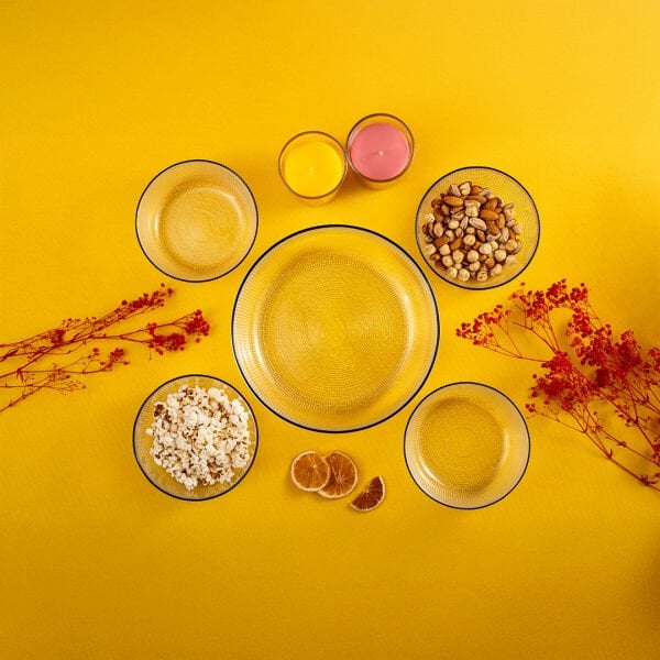 Fecra Loren 5'li Çerez Sunum Seti  Siyah