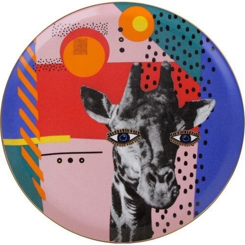 Porland Wild Life Giraffe Düz Tabak 28cm