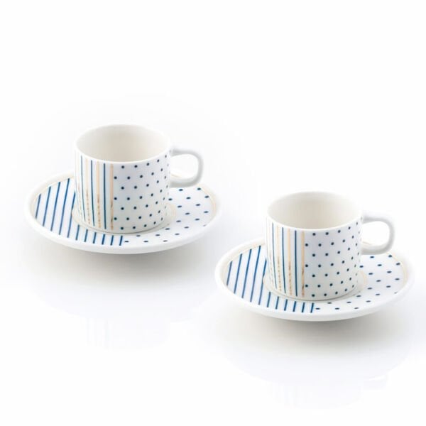 Güral Porselen Mental 12 Parça Kahve Fincan Takımı Lacivert 65481