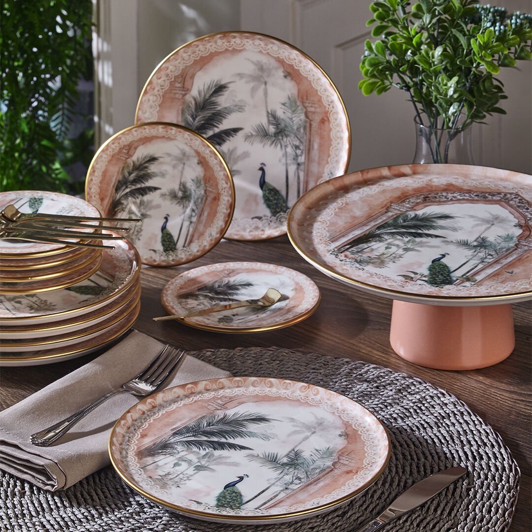 Fecra Peacock 19 Parça Sunum ve Servis Seti