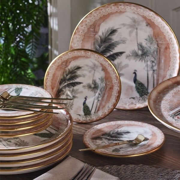 Fecra Peacock 19 Parça Sunum ve Servis Seti