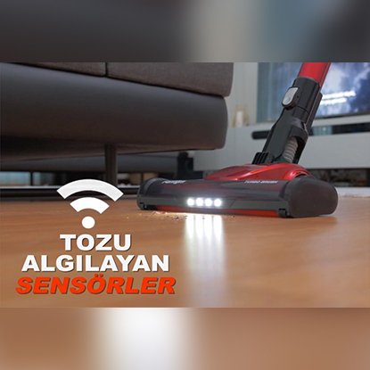 Fantom Quantum P2049 Dikey Şarjlı Süpürge - Kırmızı