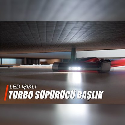 Fantom Quantum P2049 Dikey Şarjlı Süpürge - Kırmızı